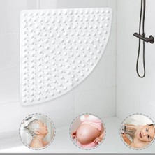 Vivo Store Vıvo 2 Adet Banyo Küveti Paspas Duş Köşe Vantuzlu Gider Delikli Duş ve Küvet Için 54X54 cm V-163