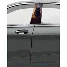 Pi Dekorasyon Araç Kapı Direk Kaplama Folyosu Desenli (Sağ Sol Takım) (2 Adet) - 22X50 cm