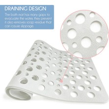 Vivo Store Vıvo Küvet Paspası Vantuzlu Yapışır Dikdörtgen Duşa Kabin Banyo Duş Kaydırmazı 33X66 cm Beyaz V-141