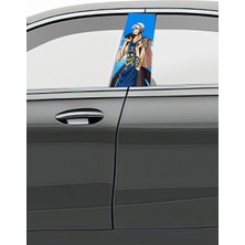 Pi Dekorasyon Araç Kapı Direk Kaplama Folyosu Desenli (Sağ Sol Takım) (2 Adet) - 22X50 cm