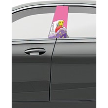 Pi Dekorasyon Araç Kapı Direk Kaplama Folyosu Desenli (Sağ Sol Takım) (2 Adet) - 22X50 cm