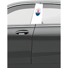 Pi Dekorasyon Araç Kapı Direk Kaplama Folyosu Desenli (Sağ Sol Takım) (2 Adet) - 22X50 cm