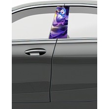 Pi Dekorasyon Araç Kapı Direk Kaplama Folyosu Desenli (Sağ Sol Takım) (2 Adet) - 22X50 cm