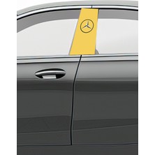 Pi Dekorasyon Araç Kapı Direk Kaplama Folyosu Desenli (Sağ Sol Takım) (2 Adet) - 22X50 cm