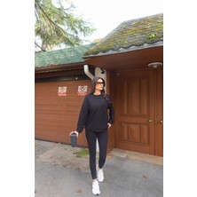 Cemo Günlük Uzun Kollu Bisiklet Yaka Basic Bluz/sweatshirt