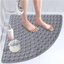Vivo Store Vıvo Köşe Banyo Duş Paspası Kaymaz Küvet ve Duşakabin Paspasları Tahliye Delikli 54X54 CMV-163