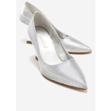 Ccway Kadın Stiletto Ayakkabı; Gümüş