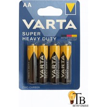 Varta Aa Kalem Pil 4’lü | 1.5V R6 Zinc-Carbon | Kumanda Oyuncak Saat Uyumlu