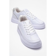 Ccway Erkek Bağcıklı Ayakkabı Beyaz Gümüş