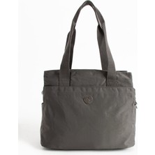 Ccway Şık ve Modern Büyük Boy - Bol Bölmeli Kadın El ve Omuz Çantası Spor , Günlük ve Seyahata Uygun Füme