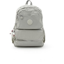 Ccway Suya Dayanıklı Kumaş Laptop Bölmeli Büyük Boy Okul Seyahat Sırt Çantası Gri