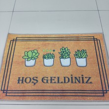 Bluest Shop Hoşgeldiniz Desenli Dekoratif Kapı Önü Paspas 40 x 60 cm