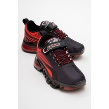 Ccway Çocuk Anorak Spor Ayakkabı 31-35 Siyah Kırmızı