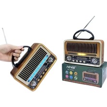 Retro Taşınabilir Radyo NS-7069BT – Fm/am/sw3 Çoklu Frekans – Bluetooth Usb/tf Kart Mp3 Çalar – Şarjlı Ahşap Görünümlü Radyo