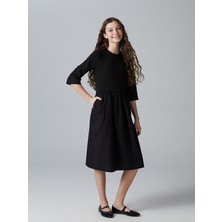 Lc Waikiki Yeni Sezon Bisiklet Yaka Genç Kız Elbise