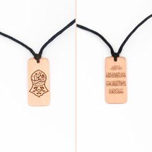 Markajda Nal-I Şerif (Kademi Şerif) ve Nazar Duası Saf Bakır Kolye