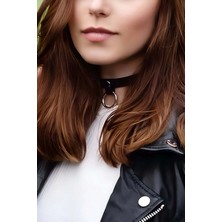 Ucu Halkalı Şık Deri Tasma Kolye - APFT253