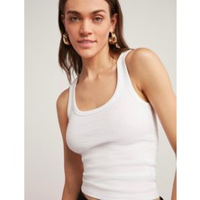 LaSunza Kaşkorse U Yaka Beyaz Atlet Badi