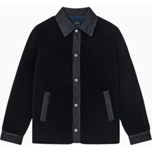 A.p.c Will Jacket Düz Kesim Klasik Yaka Raw Denim Detaylı Erkek Ceket
