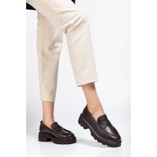 Shemard Kahve Günlük Yüksek Tabanlı Loafer Ayakkabı