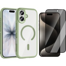 Vendas iPhone 17 Kılıf M-Safe Şarj Özellikli Metal Kamera Çerçeveli Zore Tiko Kapak + Hayalet Ekran Koruyucu