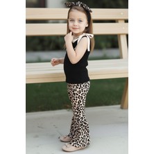 Parla Kids Kız Çocuk Halter Yaka Leopar Alt Üst Ispanyol Toka Takım