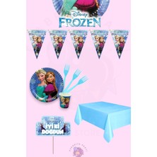 Evabrite Karlar Ülkesi Elsa 16 Kişilik Doğum Günü Parti Seti - Elsa Konsept Parti Süsleri