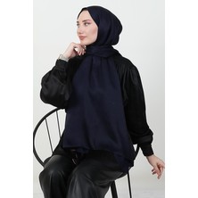 Giza Store Inci Saten Şal Koyu Lacivert