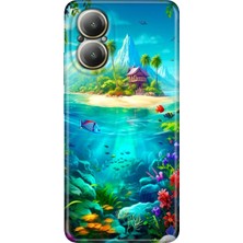 Egstech Realme 12 Lite Kılıf Renkli Rubber Baskılı Silikon Island