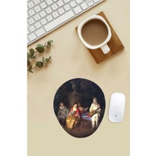 Antoine Watteau La Partie Carrée Desenli Bilek Destekli Mouse Pad