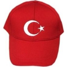 Ay Yıldız Nakışlı Bayrak Şapka