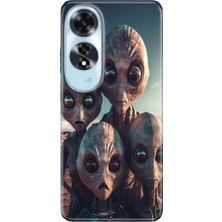 Egstech Oppo A60 Kılıf (CPH2631) Uyumlu Silikon Desenli Kalıplı Ermer Ufo