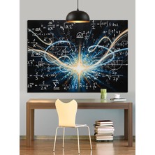Artmeg Elektrik Çizgileri ve Matematik Formülleri Dekoratif Kanvas - Mdf Ahşap Tablo