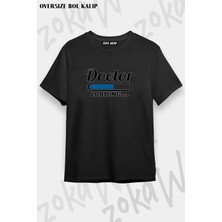 Unisex Oversize Kalıp Tıp Okuyanlara Sevgiliye Doktor Tasarım Baskılı Tshirt