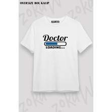 Unisex Oversize Kalıp Tıp Okuyanlara Sevgiliye Doktor Tasarım Baskılı Tshirt