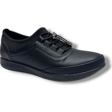 Sdf 702-26 Anatomik Cilt Deri Lastikli Bağcıklı Kadın Ayakkabı