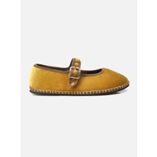 Karma Alicia Yağ Yeşili Kadın Düz Balerin Ayakkabı