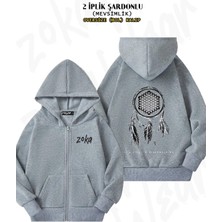 Unisex Bring Me The Horizon Sleep Baskılı Oversize Sırt Baskılı Fermuarlı Kapşonlu Hırka