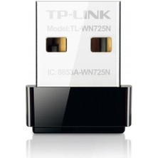 TP-LINK TL-WN725N, 150Mbps, 2.4 Ghz, Dahili Anten, Mini Tasarım, USB2.0, WIRELESS ETHERNET