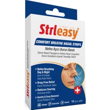 Strleasy 6057 Nefes Açıcı Burun Bantı 12'li