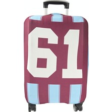 My Saraciye (MY#141 Trabzon) Valiz Için kılıf Bordo-Mavi-Kabin Boy