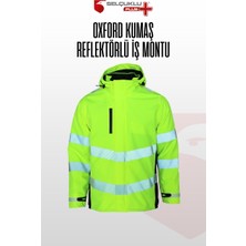 Oxford Kumaş Reflektörlü Iş Montu, Su Geçirmez, Kapüşonlu, Termal Astar