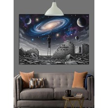 Artmeg Uzay ve Dünyanın Sonu Dekoratif Kanvas - Mdf Ahşap Tablo