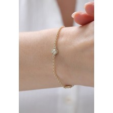 Yavuz Kuyumculuk 14 Ayar Altın Üçlü Yonca Bileklik