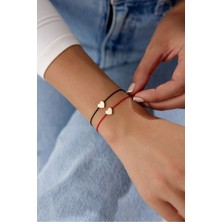 Yavuz Kuyumculuk 14 Ayar Altın Ipli Kalp Bileklik