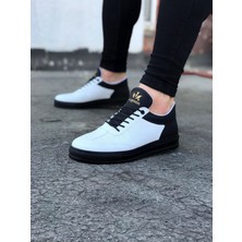 Wagoon WG022 Beyaz Kömür Erkek Casual Ayakkabı