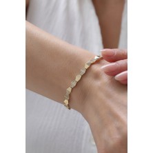 Yavuz Kuyumculuk 14 Ayar Altın Taşlı Snake Bileklik