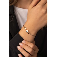 Yavuz Kuyumculuk 14 Ayar Altın Balık Sırtı Zincir Yıldız Bileklik