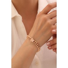 Yavuz Kuyumculuk 14 Ayar Altın Rose Gold Gurmet Bileklik