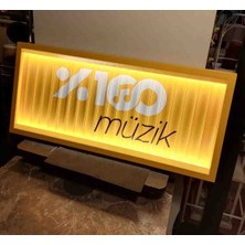 Saturno78 ٪100 Müzik Sarı Metal Panjur Model LED Işıklı Duvar Dekoru